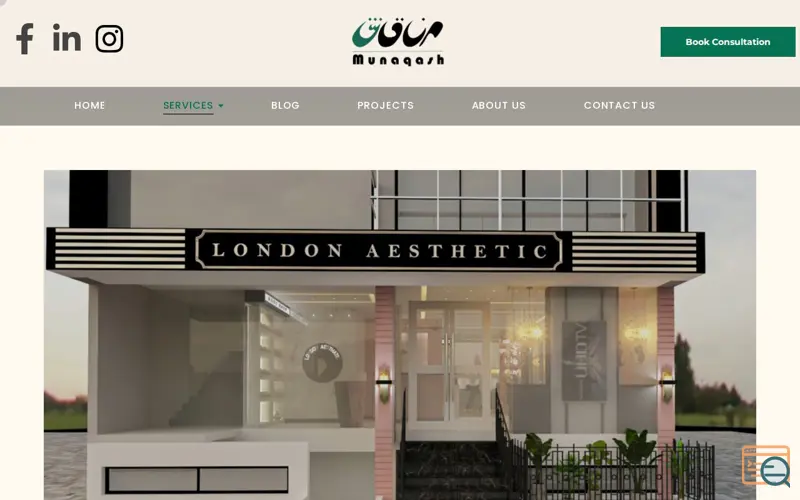 Screenshot of munaqash.com