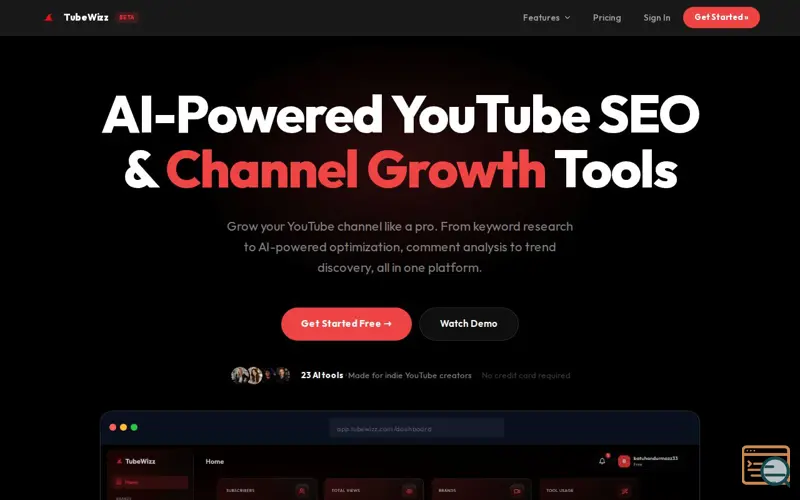 Screenshot of TubeWizz