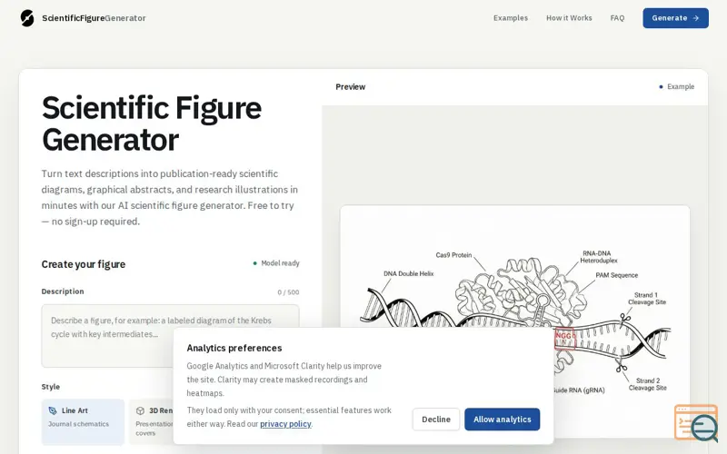Screenshot of Scientific Figure Generator