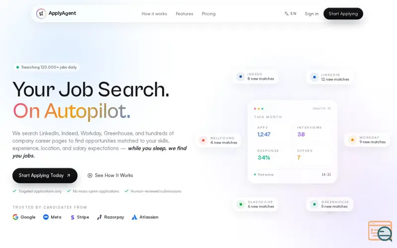 Screenshot of ApplyAgent