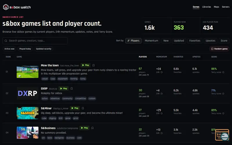 Screenshot of Sbox