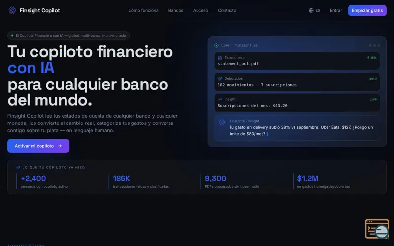 Screenshot of Finsight Copilot