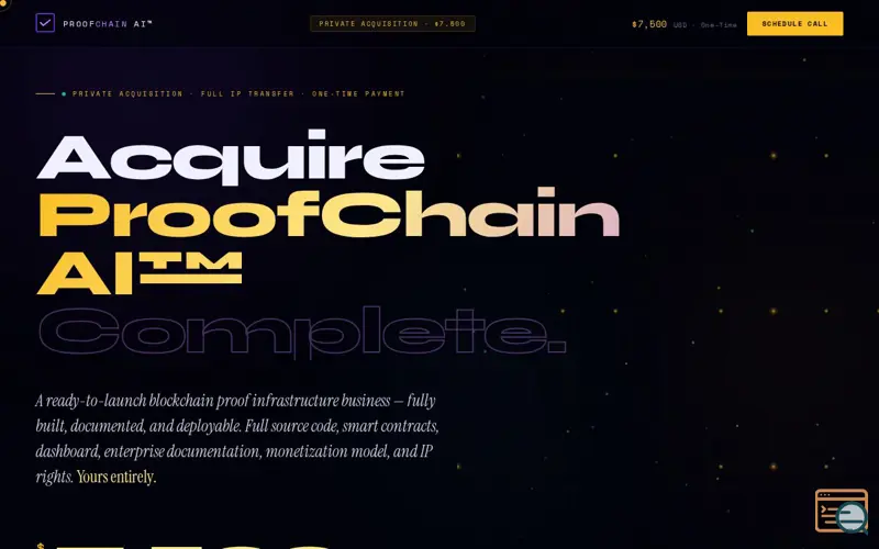 Screenshot of ProofChain AI