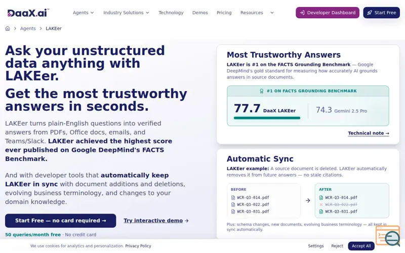 Screenshot of DaaX/LAKEer, a launch using Threads