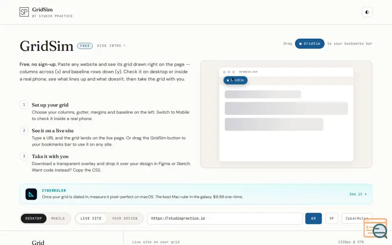 Screenshot of GridSim