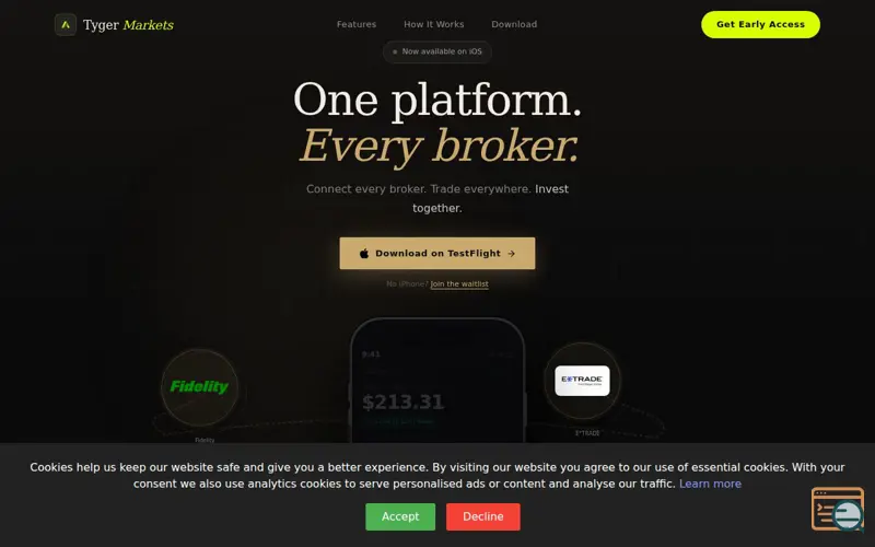 Screenshot of Tyger AI