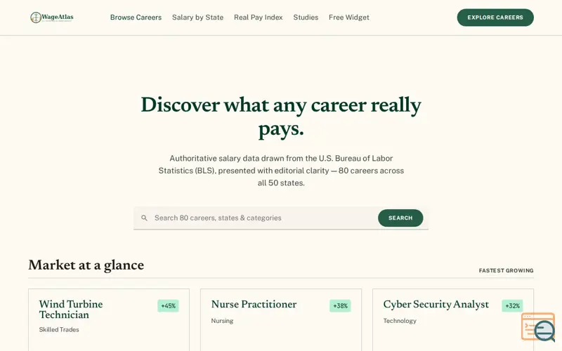 Screenshot of WageAtlas