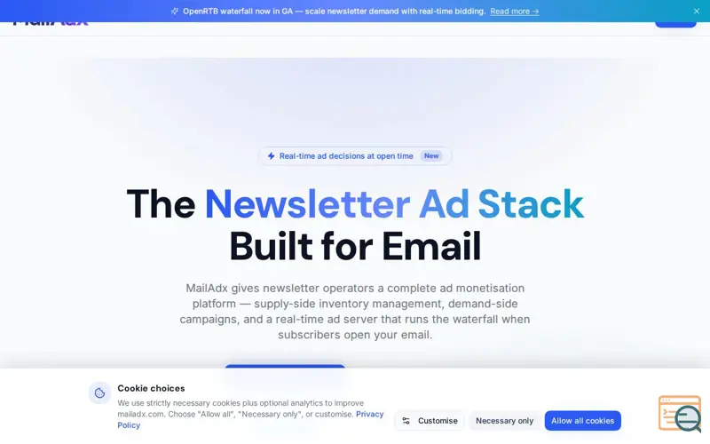 Screenshot of MailAdx