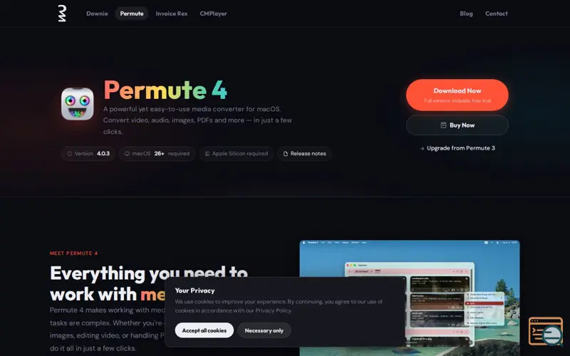 Screenshot of Permute 4.0