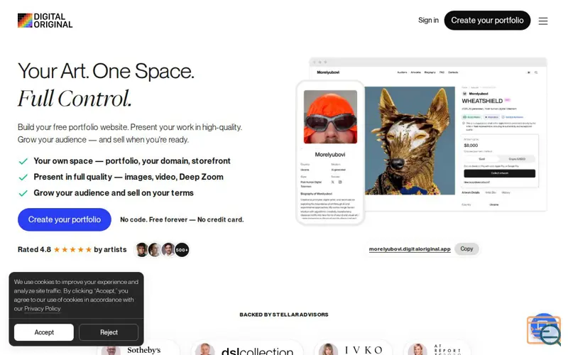 Screenshot of Digital Original