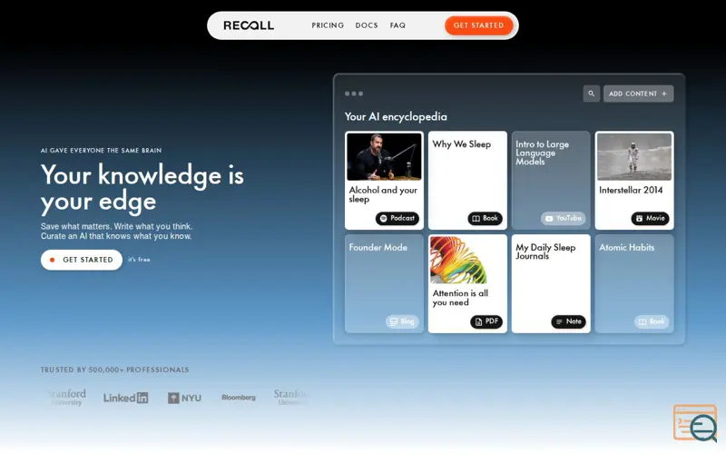 Screenshot of Recall 2.0