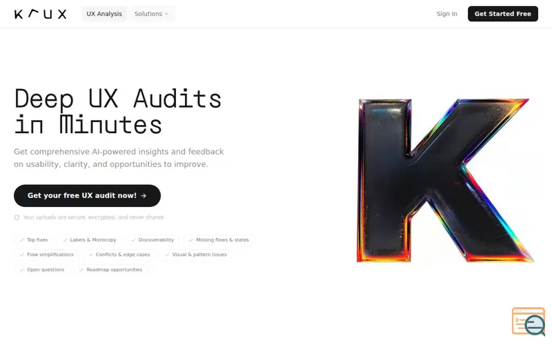 Screenshot of Krux AI