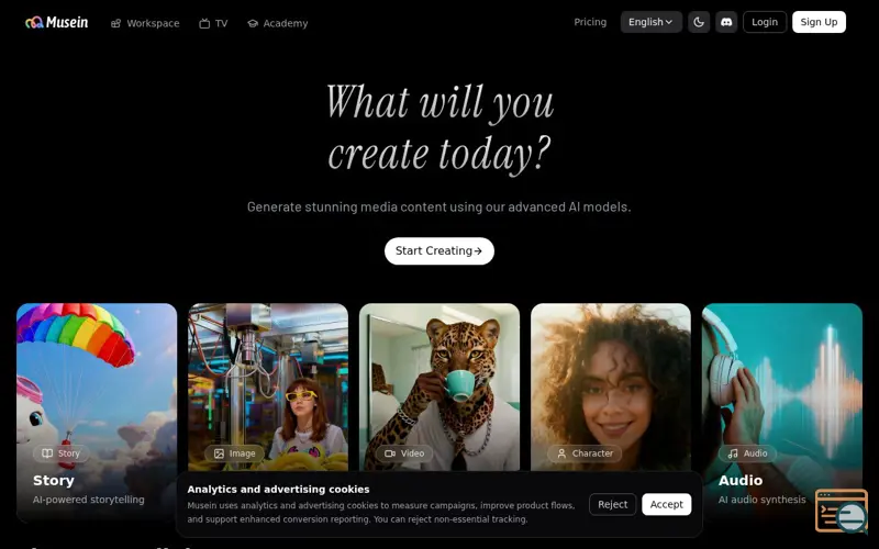 Screenshot of Musein