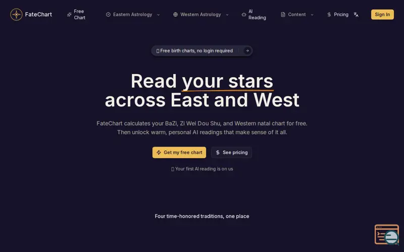 Screenshot of FateChart