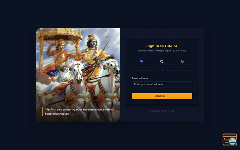 Screenshot of Gita AI