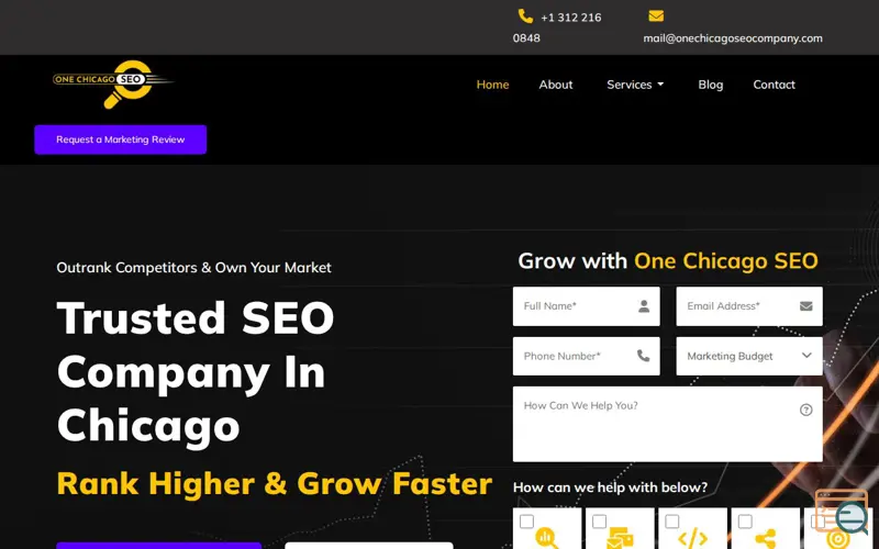 Screenshot of One Chicago SEO Company