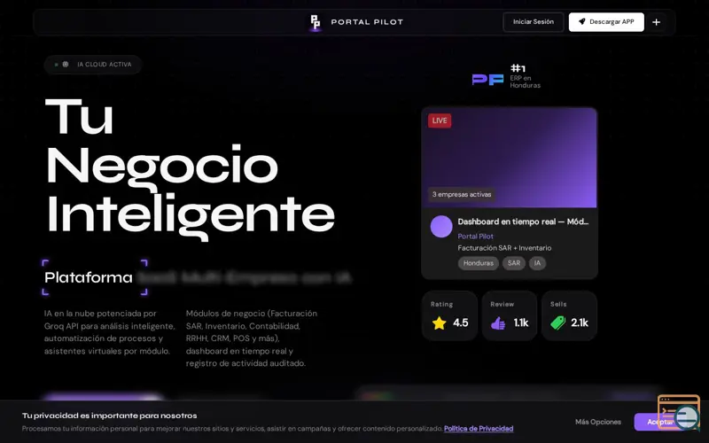 Screenshot of Portal Pilot