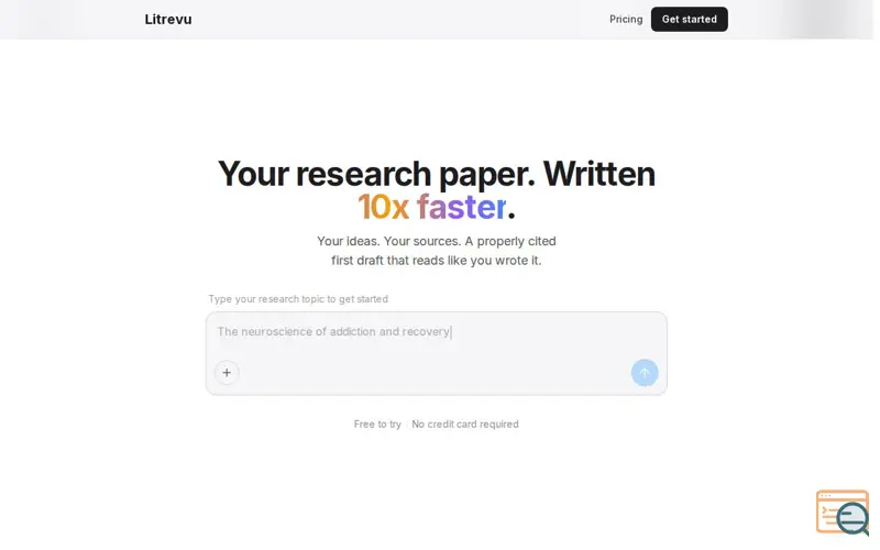 Screenshot of Litrevu, a launch using AI Dream Hub