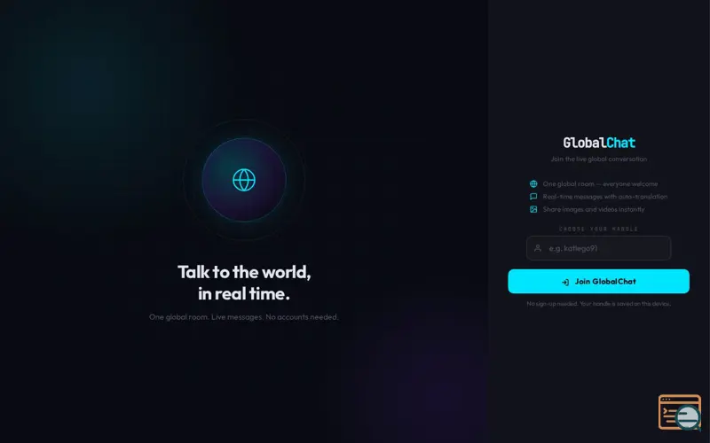 Screenshot of nmedea — Live Global Chat