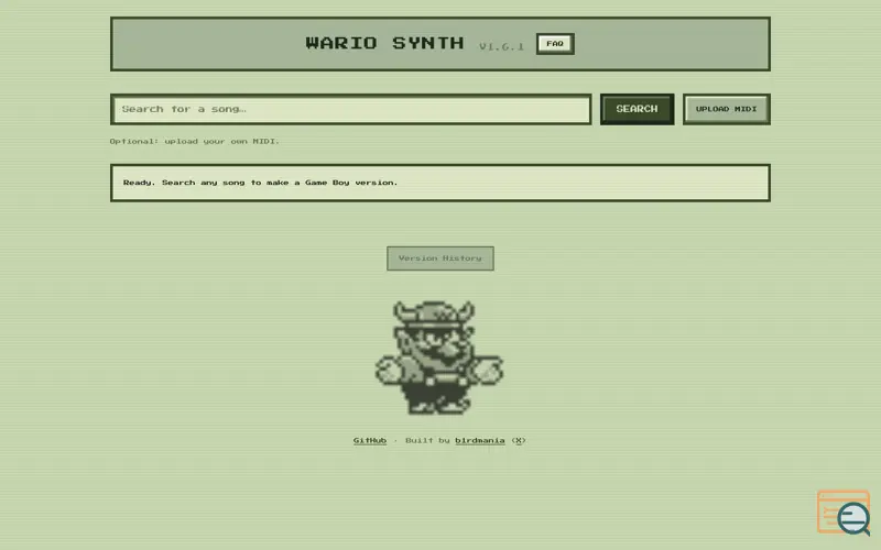 Screenshot of Wario Synth