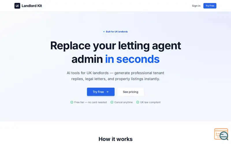 Screenshot of Landlord Kit