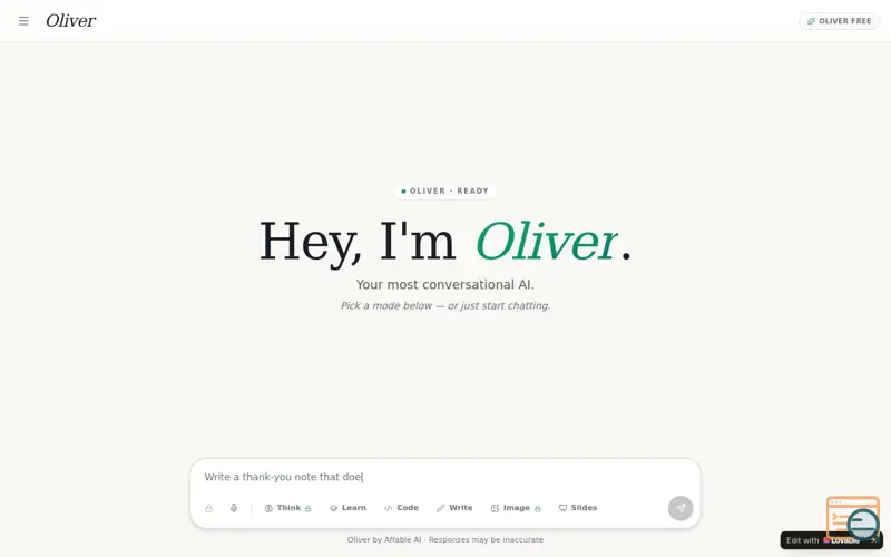 Screenshot of Oliver