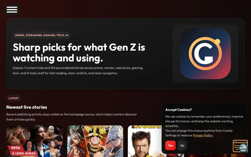 Screenshot of GenZhubX