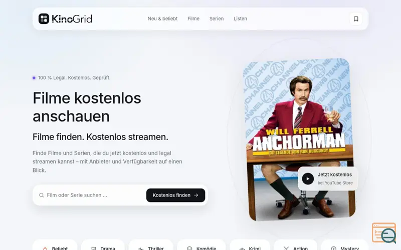 Screenshot of KinoGrid