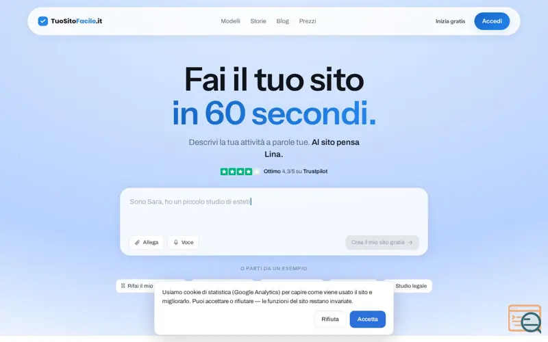 Screenshot of tuositofacile.it