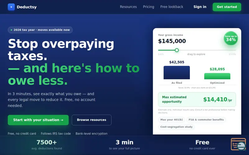 Screenshot of Deductsy