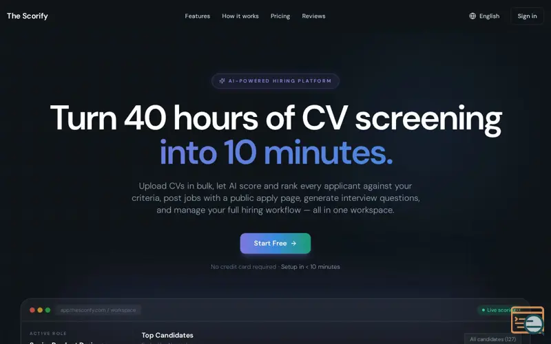 Screenshot of The Scorify