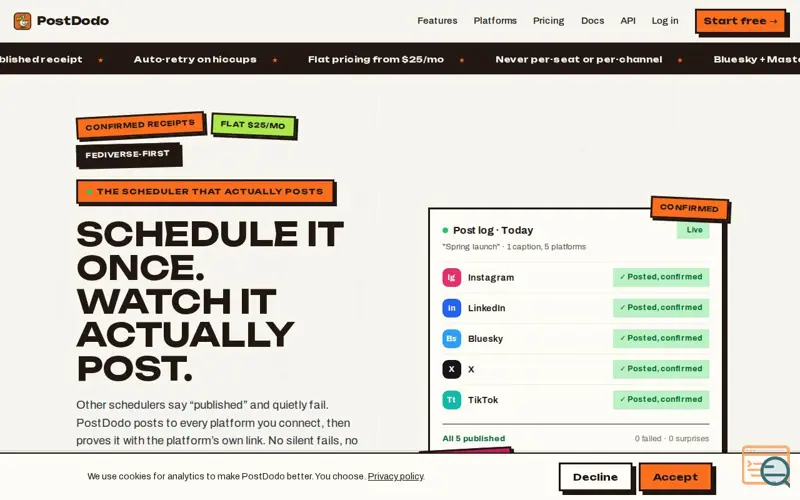 Screenshot of PostDodo