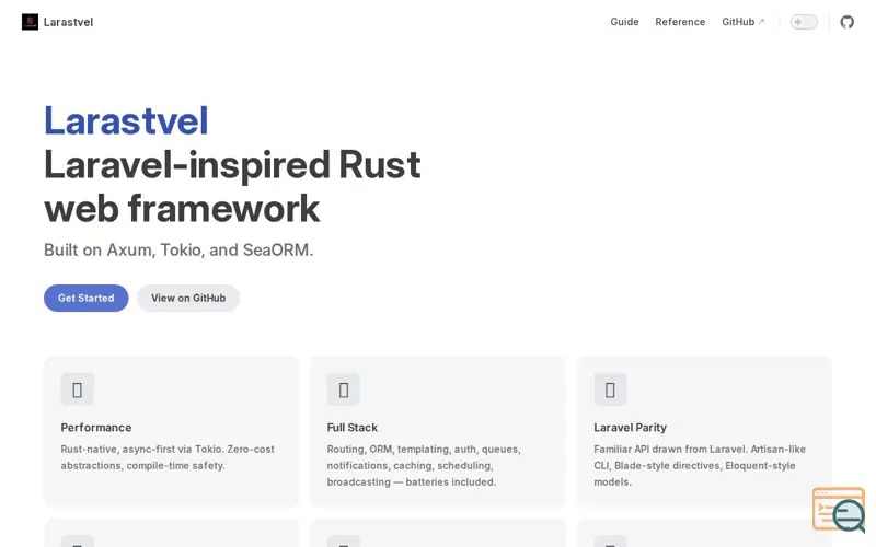 Screenshot of Larastvel