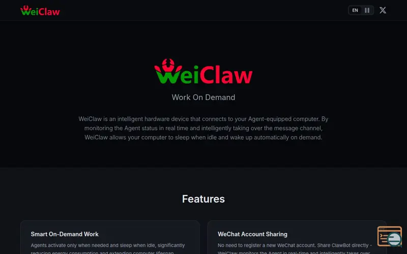 Screenshot of WeiClaw