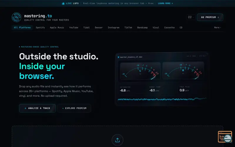 Screenshot of Mastering.to