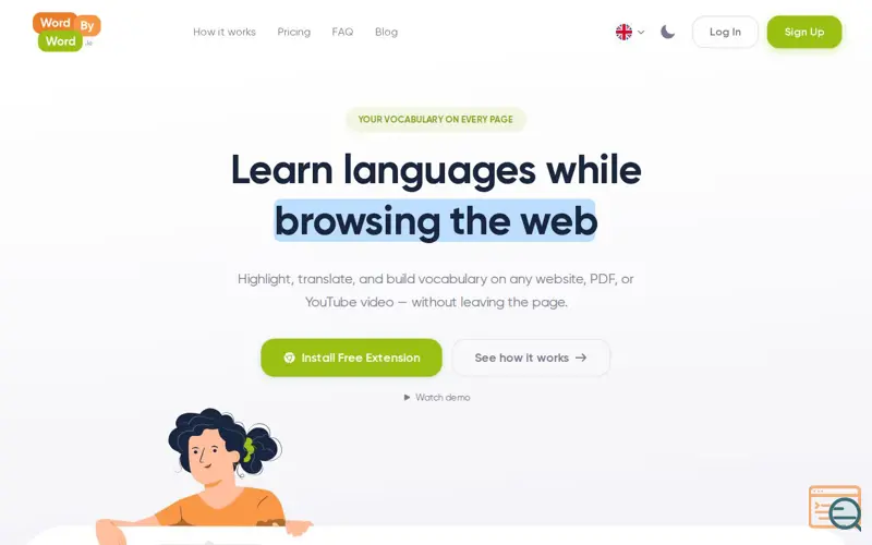 Screenshot of WordByWord