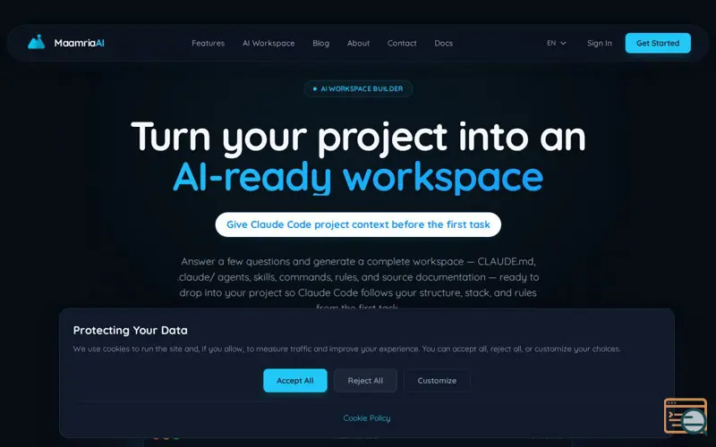 Screenshot of Maamria AI