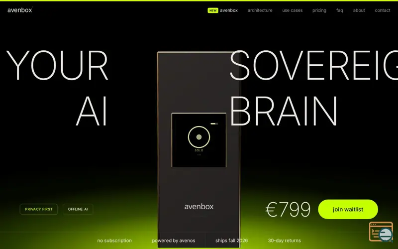 Screenshot of AvenBox AI Device