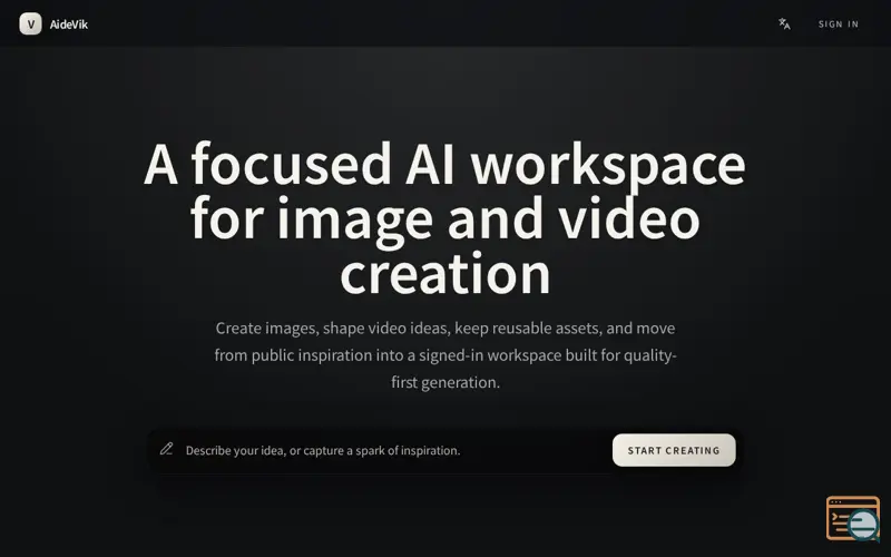 Screenshot of AideVik