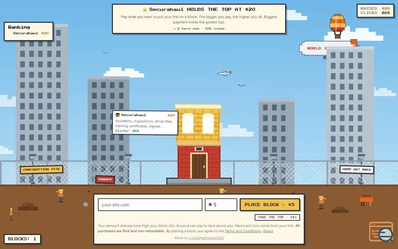 Screenshot of TowerBid