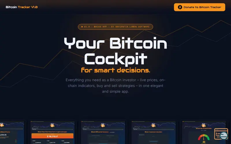 Screenshot of Bitcoin Tracker V1.0