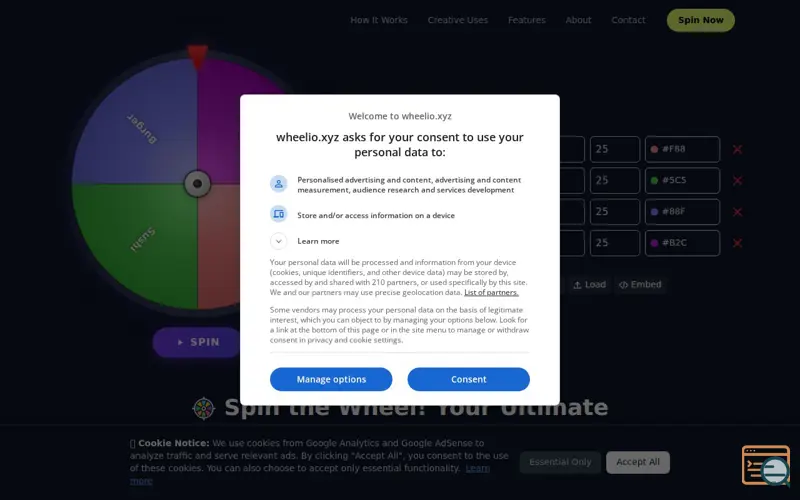 Screenshot of Wheelio