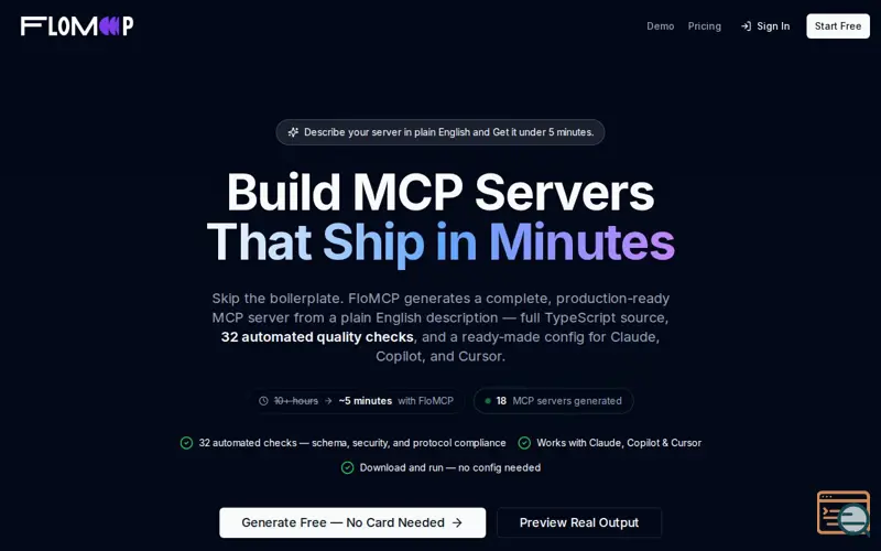 Screenshot of FloMCP