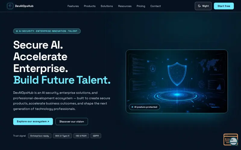 Screenshot of DevAIOpsHub