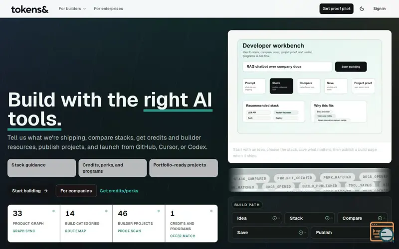 Screenshot of tokens&