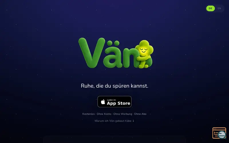 Screenshot of Vän: Stress & Anxiety Relief