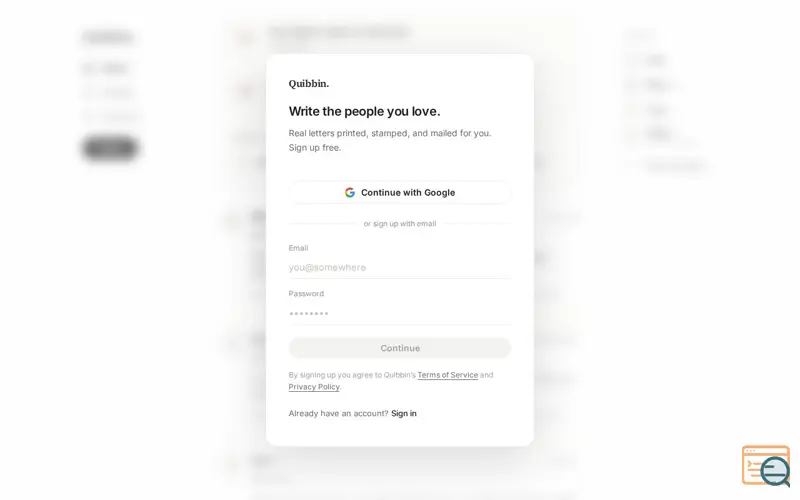 Screenshot of Quibbin