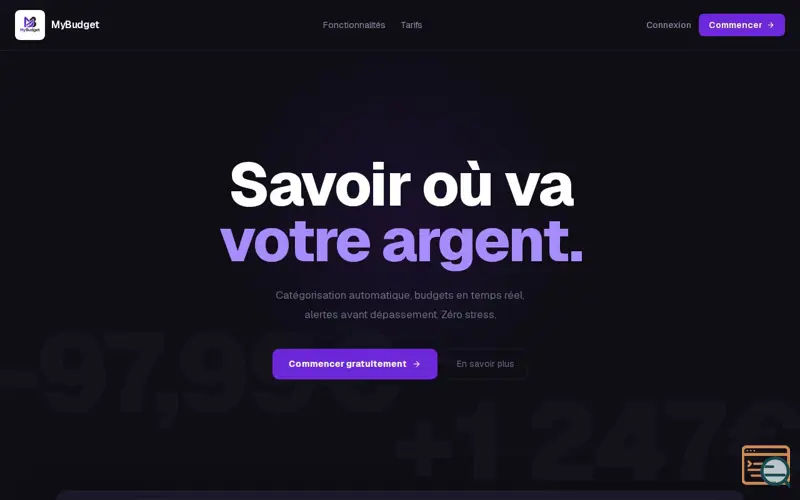 Screenshot of MyBudget