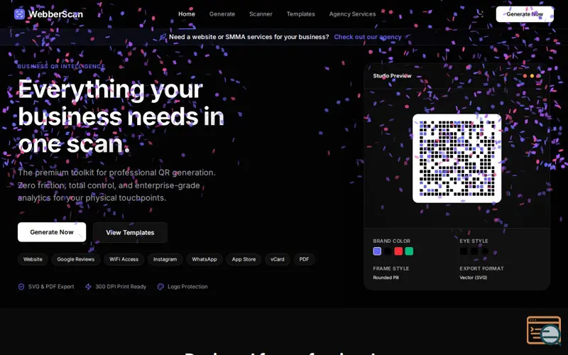 Screenshot of webberscan