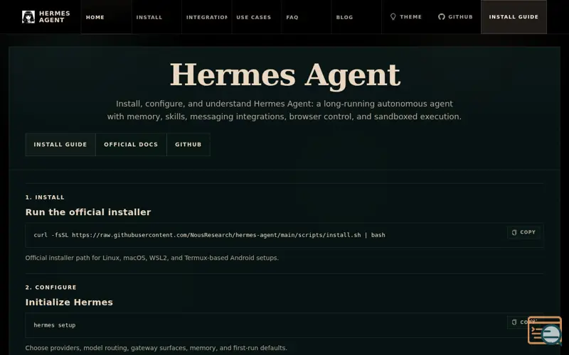 Screenshot of AI Hermes Agent